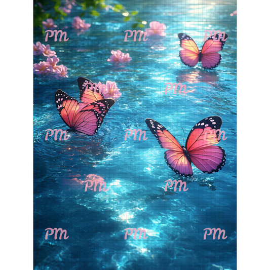 Delicate Blush Wings: Diamond Painting Collection