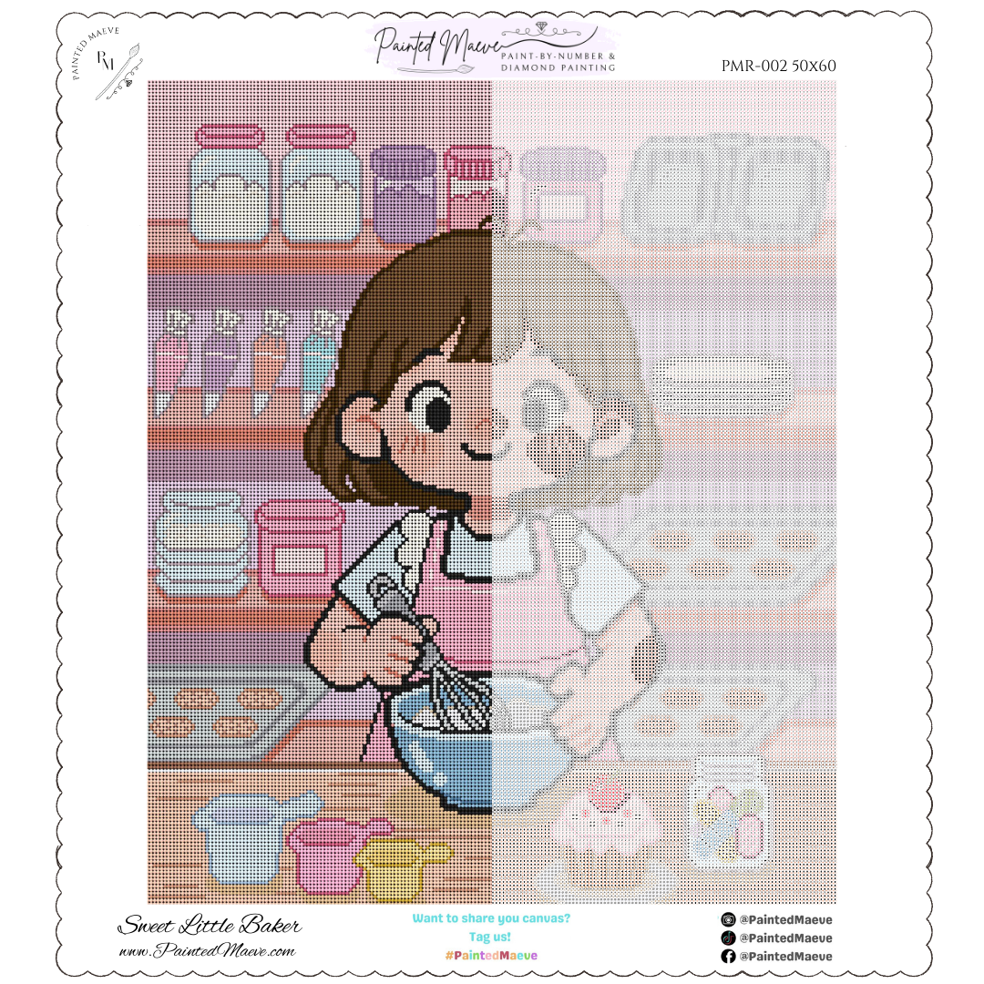 Sweet Little Baker: Hand-Rendered Diamond Painting Collection