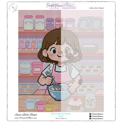 Sweet Little Baker: Hand-Rendered Diamond Painting Collection