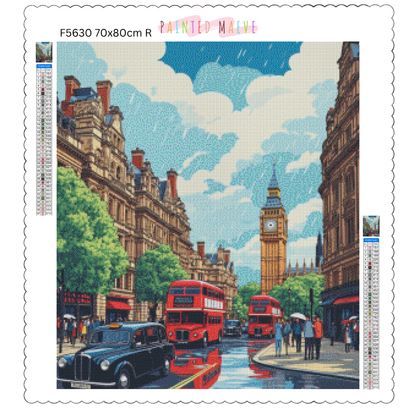 Rainy London Stroll: Diamond Painting Collection