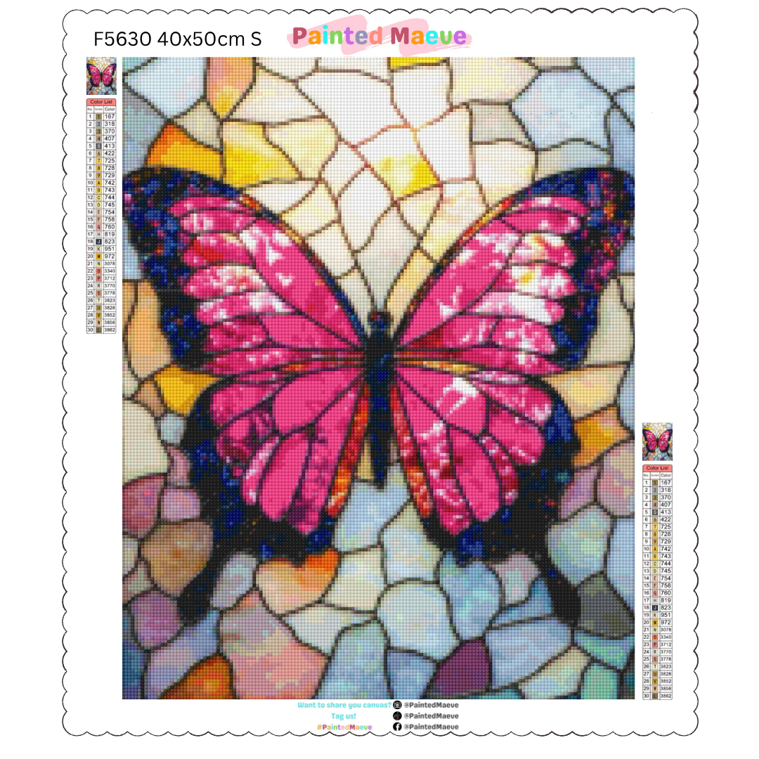 Butterfly Mosaic: Diamond Painting Collection