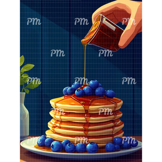 Blueberry Pancakes: Diamond Painting Collection