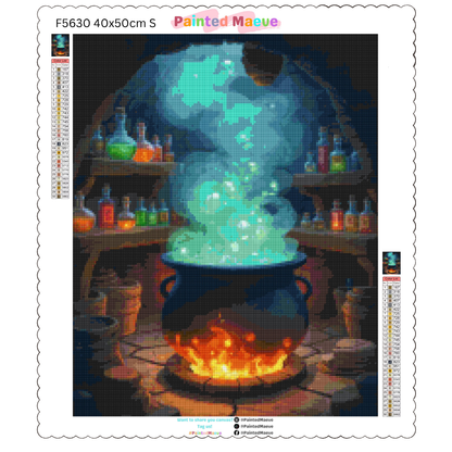 Enchanted Cauldron: Diamond Painting Halloween Collection