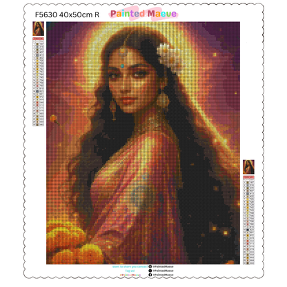 Indian & Marigolds: Diamond Painting Collection
