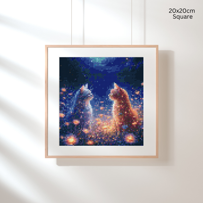 Moonlit Whiskers: Diamond Painting Collection