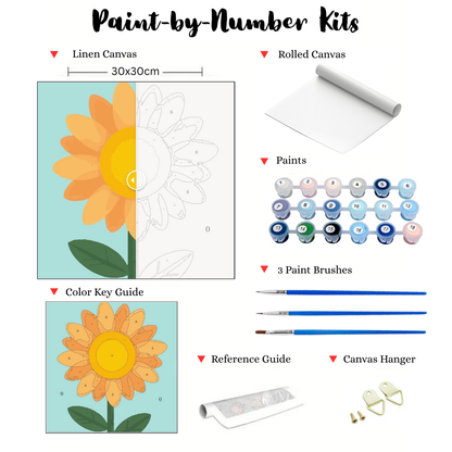 Sunny Petals: MINI Paint-by-Number Collection (24/36/48 colors | No Frame)