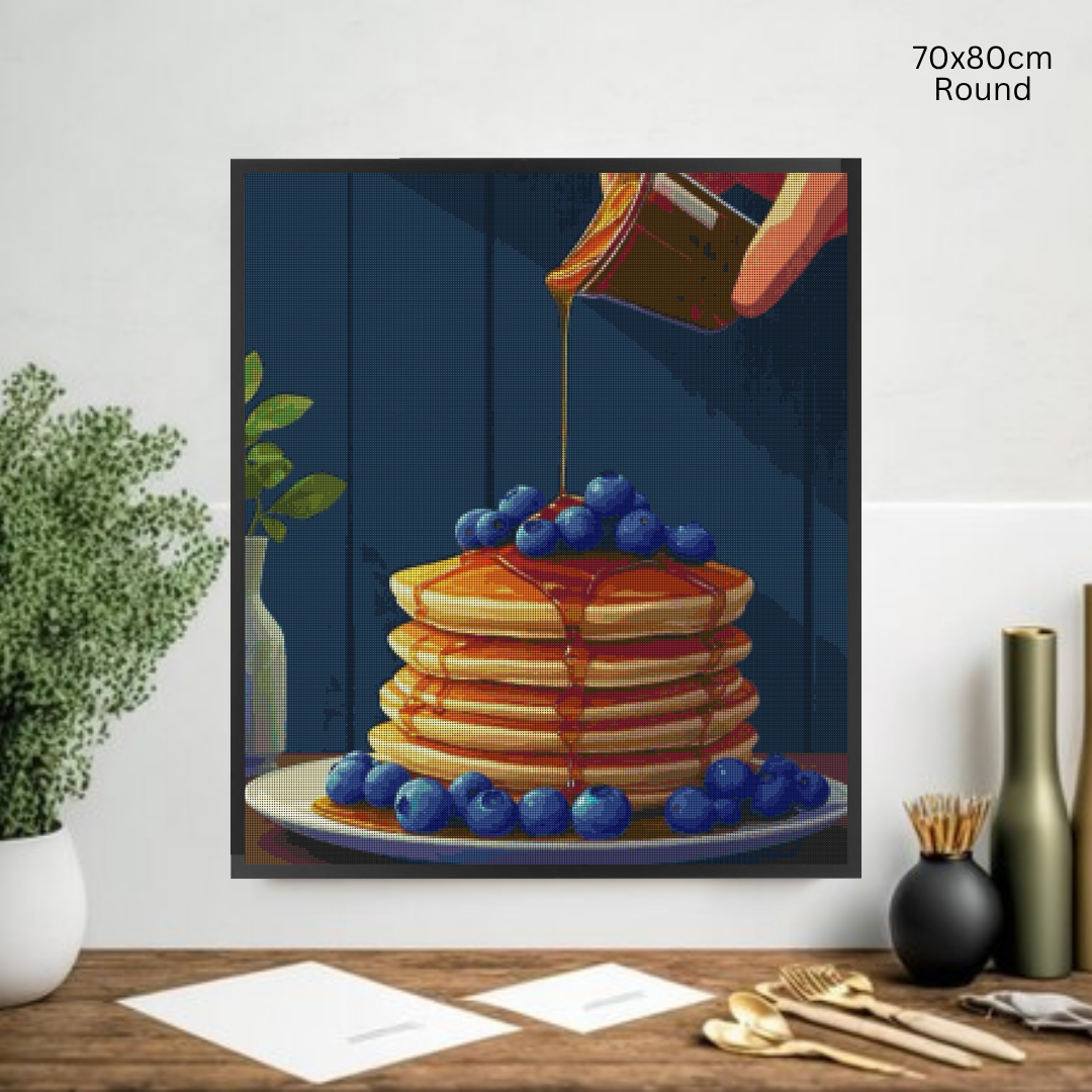 Blueberry Pancakes: Diamond Painting Collection