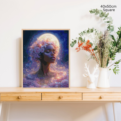 Pink Rose Deity: Diamond Painting Collection