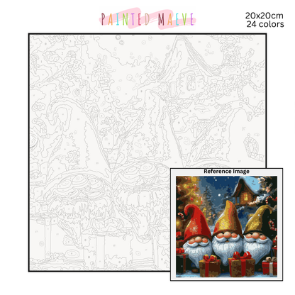 Gnome for the Holidays: Paint-by-Number Christmas Collection (24/36/48 colors | No Frame)