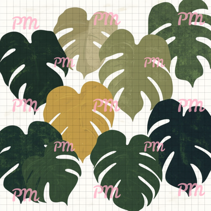 Monstera Silhouette: MINI Diamond Painting Collection