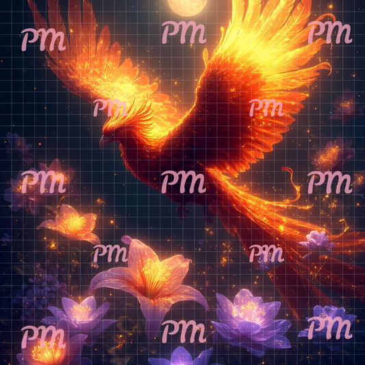 Golden Phoenix Glow: Diamond Painting Collection