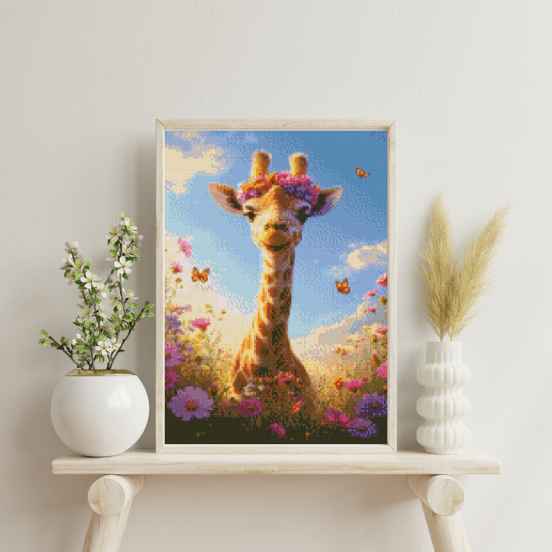 Sunny Giraffe Glow: Diamond Painting Collection