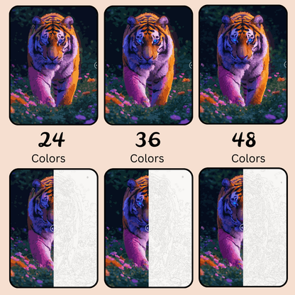 Fierce Beauty: Paint-by-Number Collection (24/36/48 colors | No Frame)