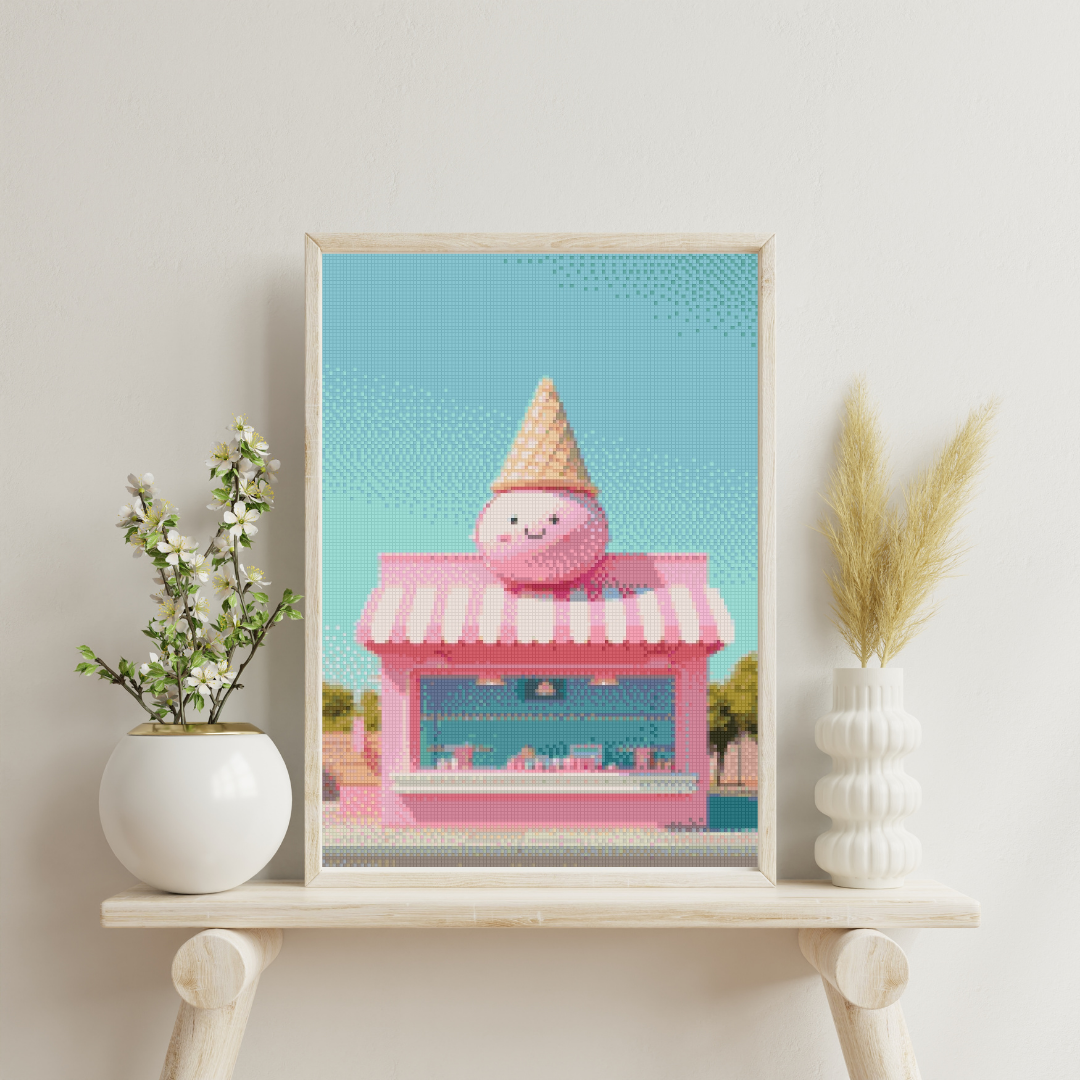 Cream and Cone Hut: Diamond Painting Collection