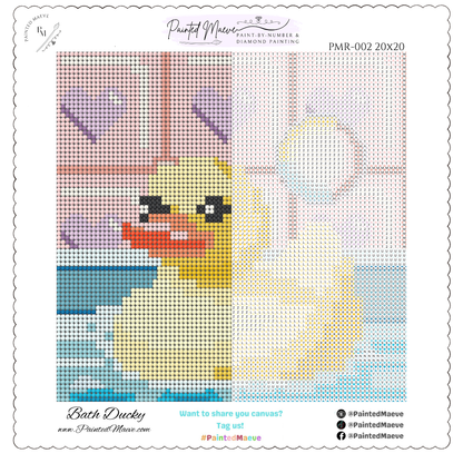 Bath Ducky: MINI Hand-Rendered Diamond Painting Collection