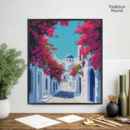 Santorini Serenity: Diamond Painting Collection
