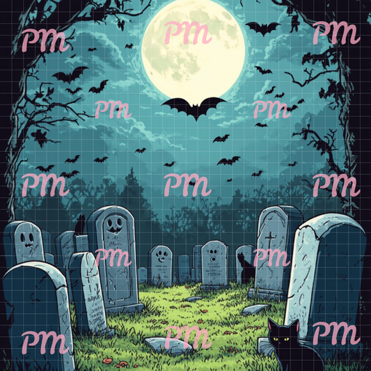 Spooky Cemetery: Paint-by-Number Halloween Collection (24/36/48 colors | No Frame)