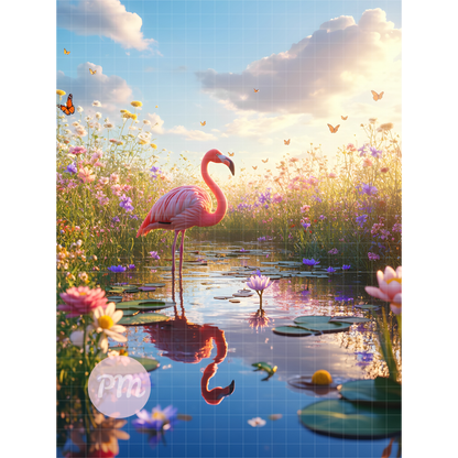 Flamingo Dance: Paint-by-Number Collection (24/36/48 colors | No Frame)