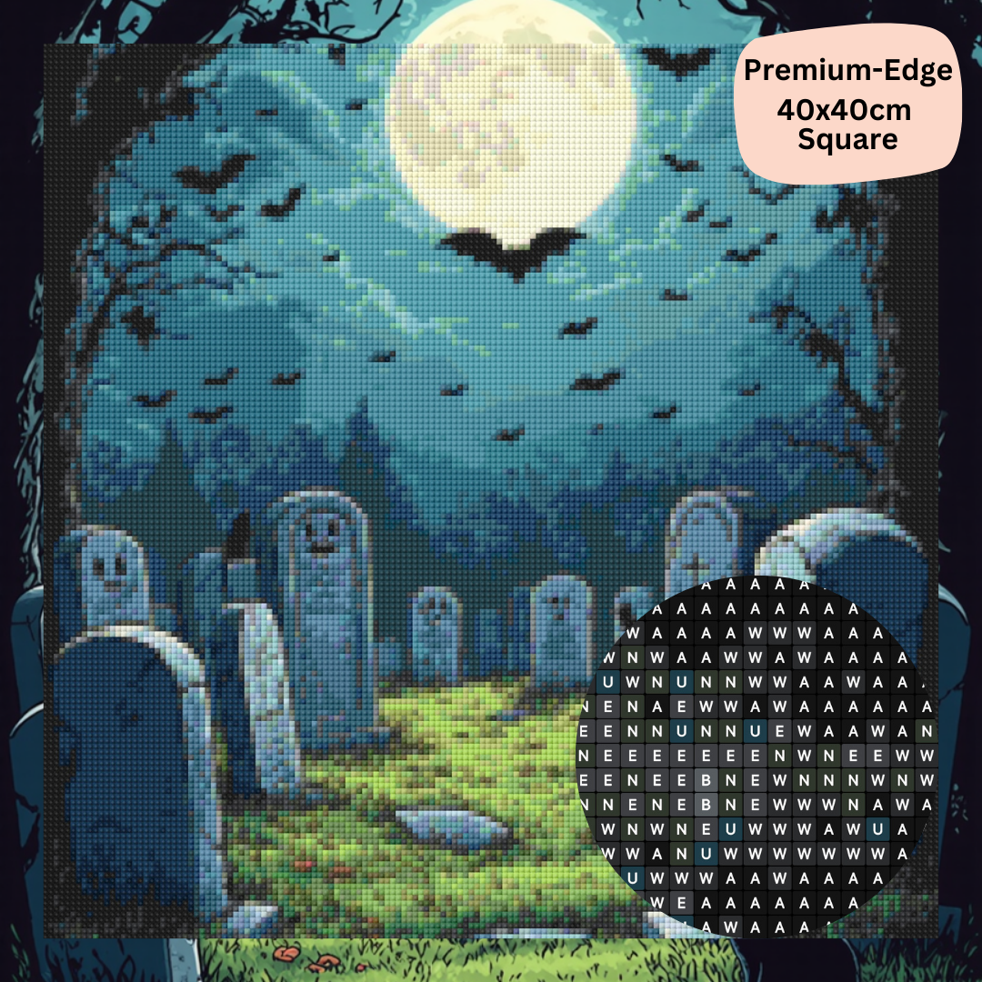 Spooky Cemetery: Diamond Painting Halloween Collection