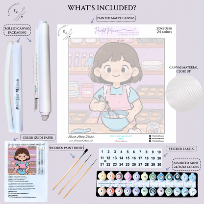 Sweet Little Baker: Paint-by-Number Collection (24/36/48 colors | No Frame)