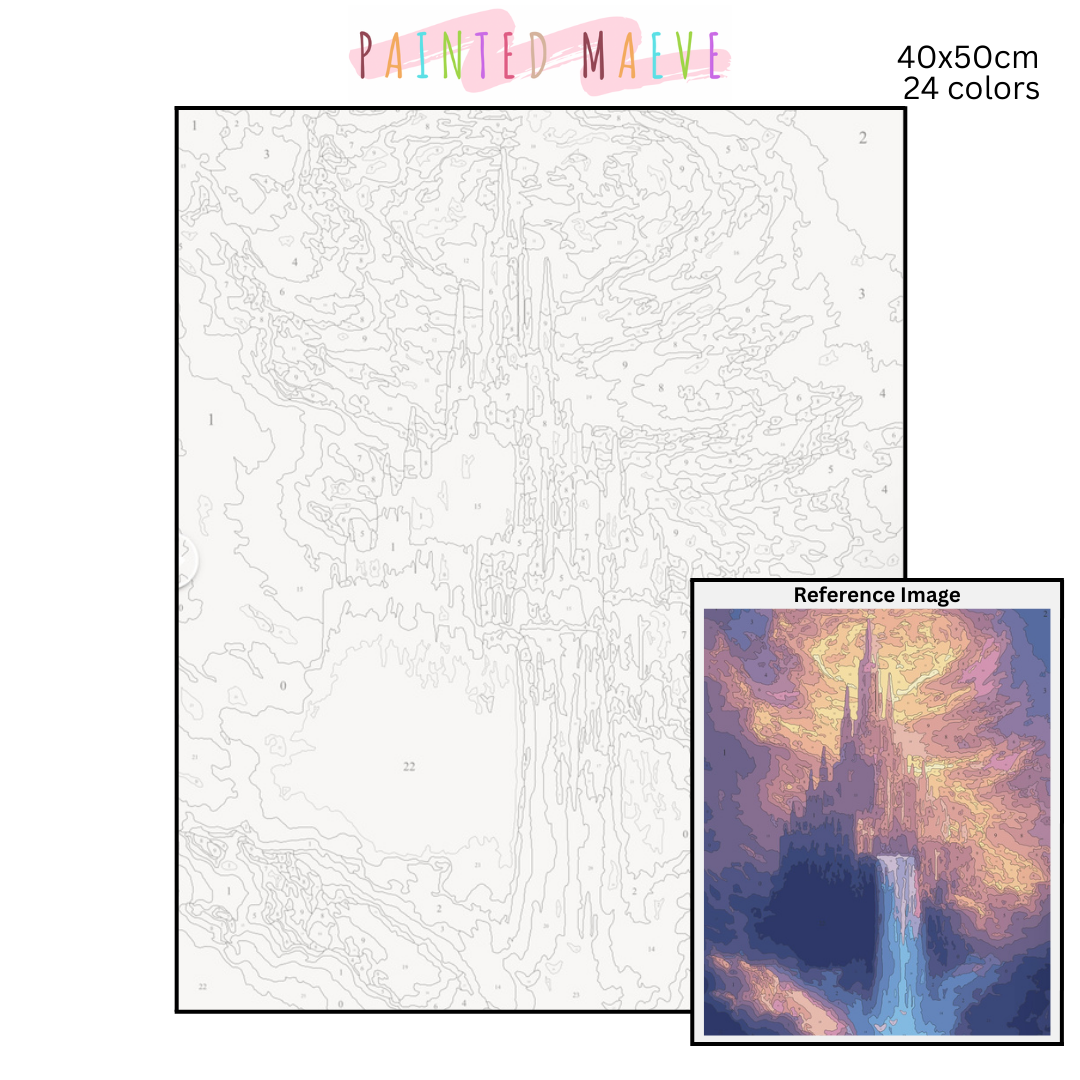 Castle in the Sky: Paint-by-Number Collection (24/36/48 colors | No Frame)
