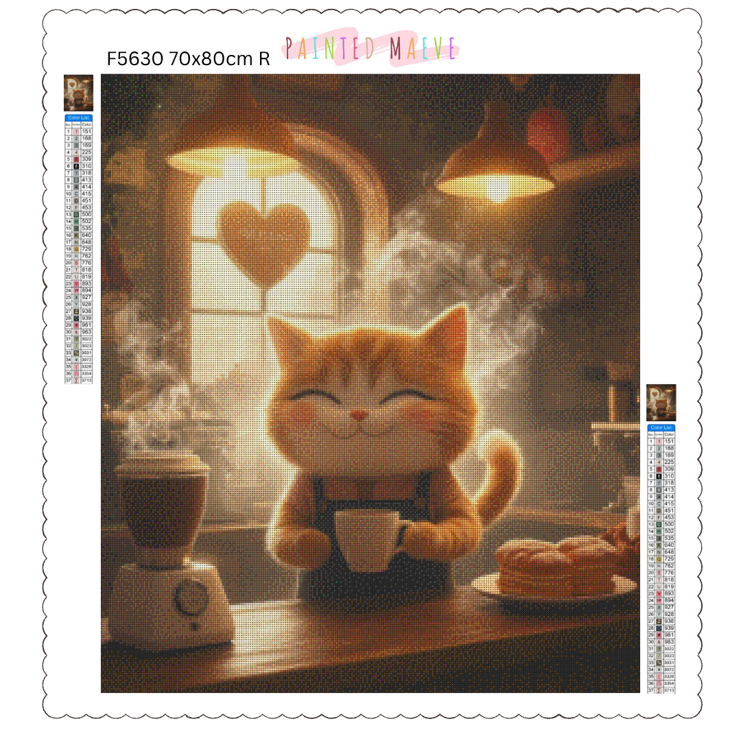 Kitty Barista: Diamond Painting Collection