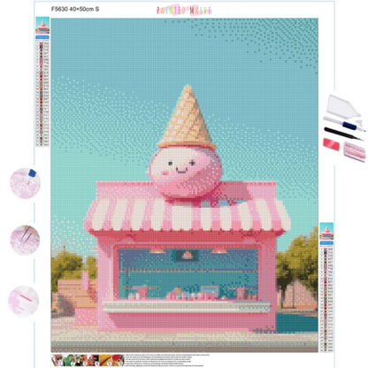 Cream and Cone Hut: Diamond Painting Collection