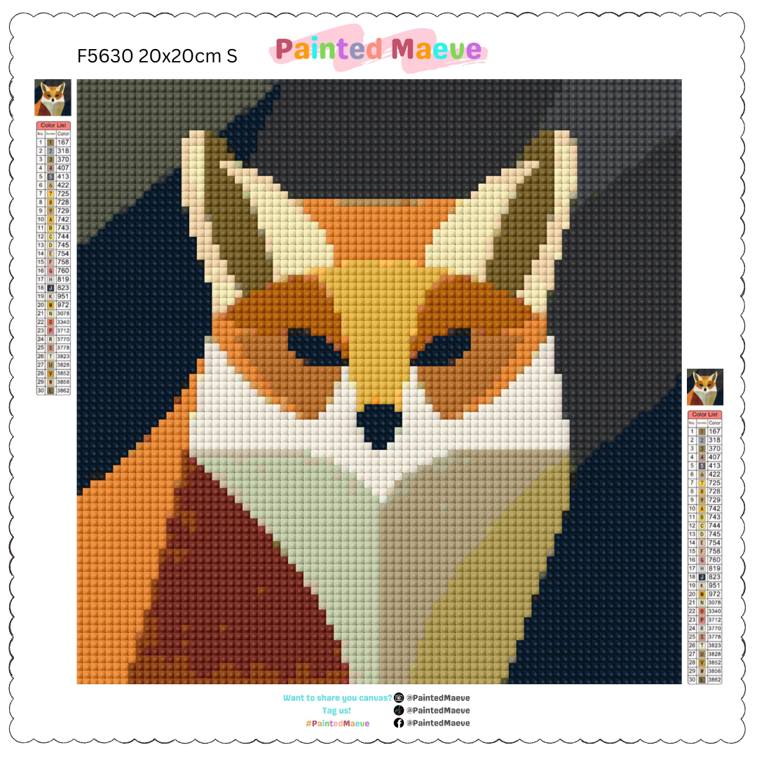 Colors of a Fox: MINI Diamond Painting Collection