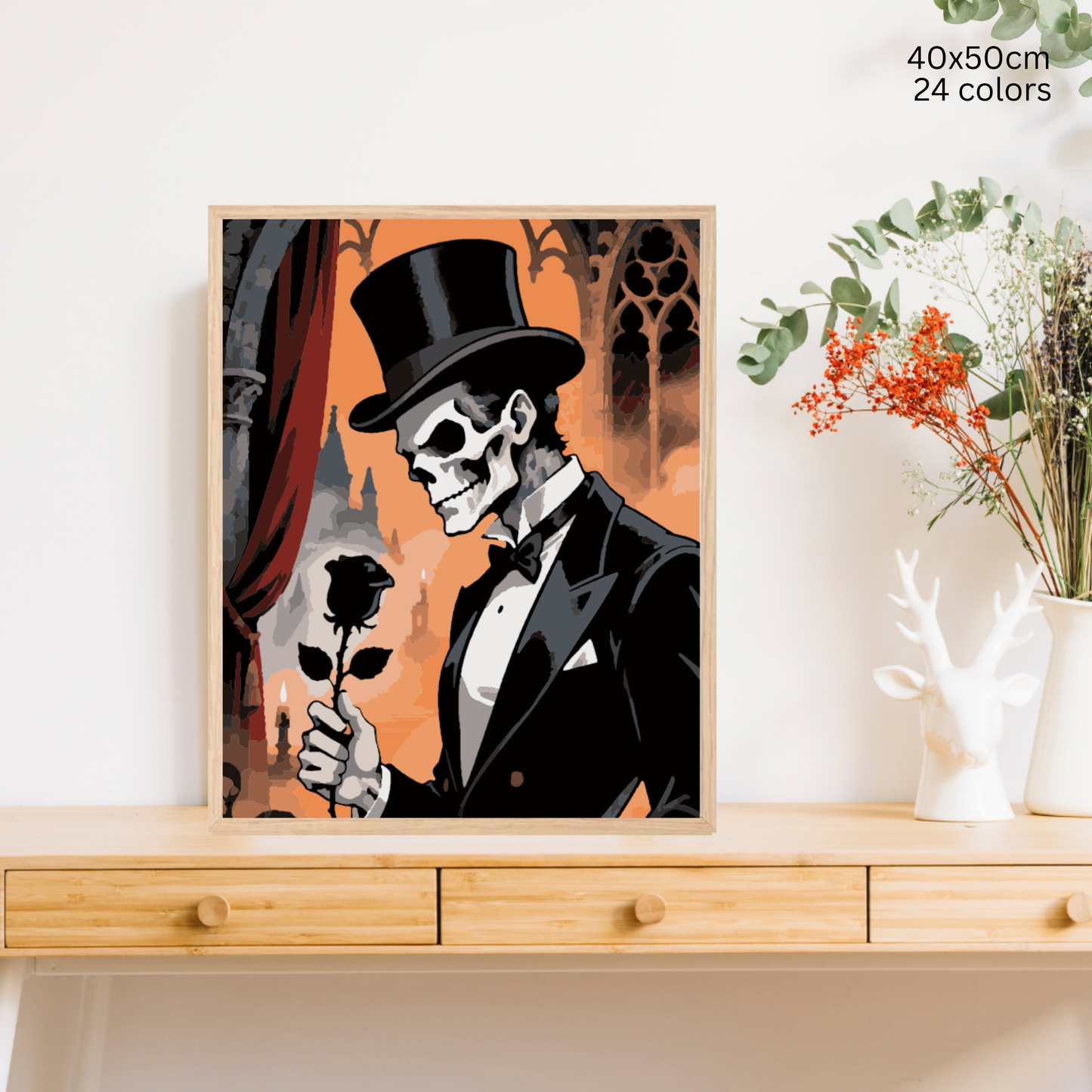 Thorned Gentleman: Paint-by-Number Halloween Collection (24/36/48 colors | No Frame)