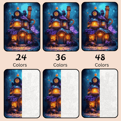 Potion and Crystal Cabin: Paint-by-Number Collection (24/36/48 colors | No Frame)