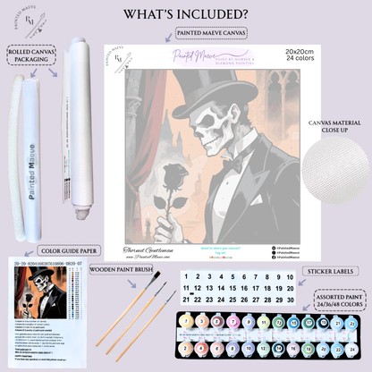 Thorned Gentleman: Paint-by-Number Halloween Collection (24/36/48 colors | No Frame)