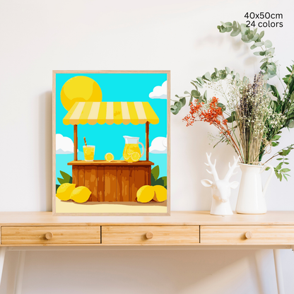 Lemonade Stand: Paint-by-Number Collection (24/36/48 colors | No Frame)