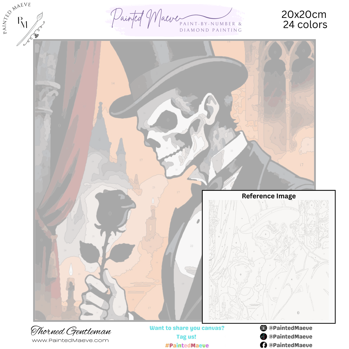 Thorned Gentleman: Paint-by-Number Halloween Collection (24/36/48 colors | No Frame)
