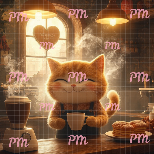 Kitty Barista: Paint-by-Number Collection (24/36/48 colors | No Frame)