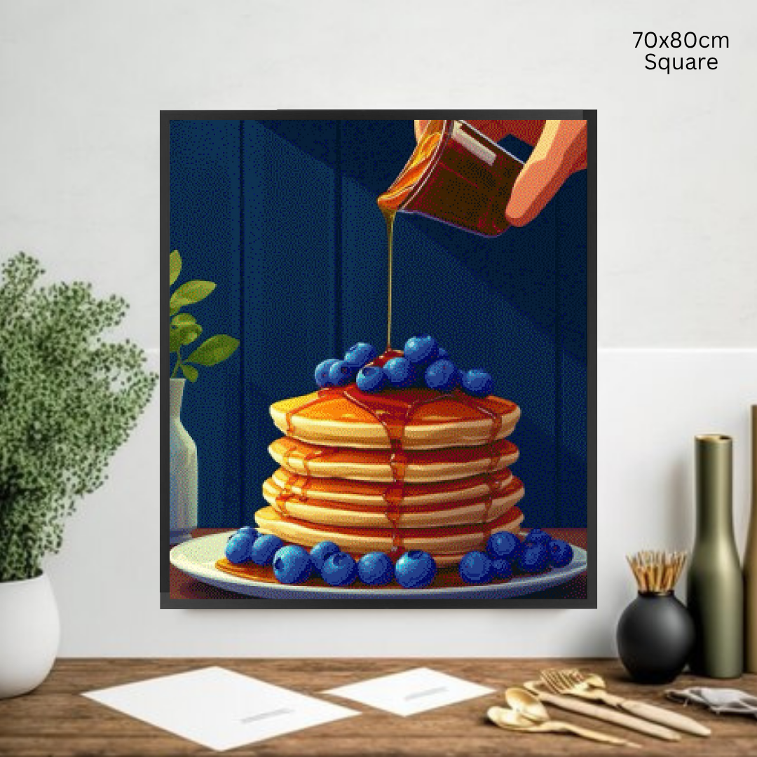 Blueberry Pancakes: Diamond Painting Collection