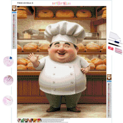 Friendly Baker Man: Diamond Painting Collection