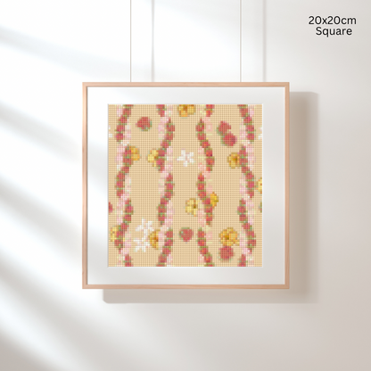 Twisted Pikake & Rosebud Lei: Diamond Painting Collection