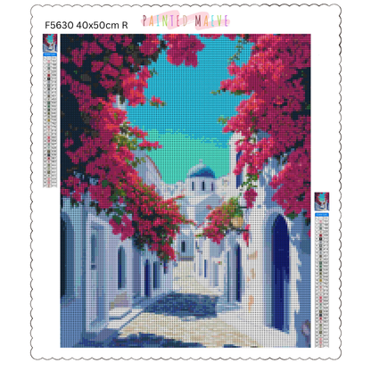 Santorini Serenity: Diamond Painting Collection