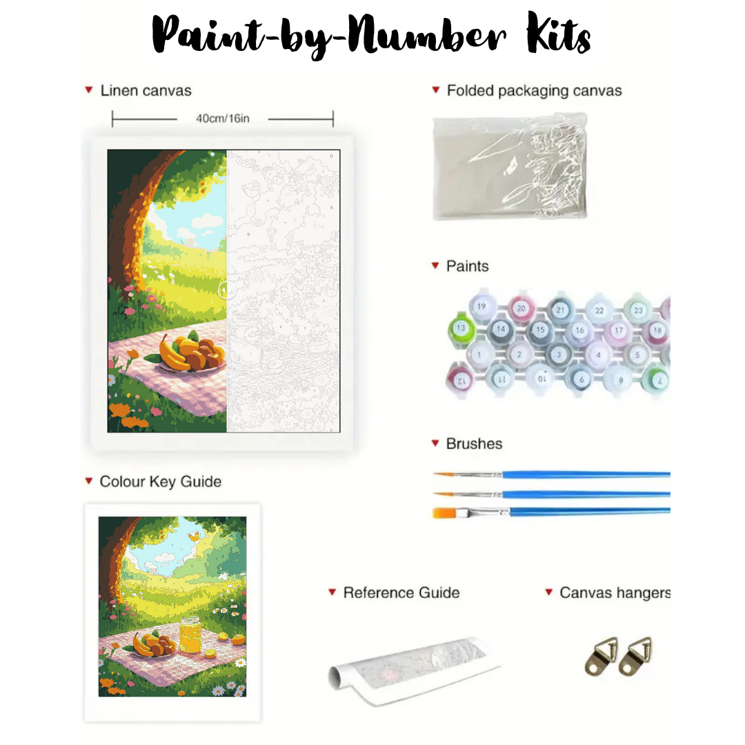 Picnic in the Meadow: Paint-by-Number Collection (24/36/48 colors | No Frame)