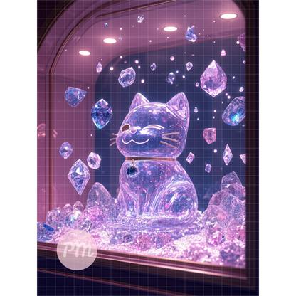 Crystal Fortune Kitty: Paint-by-Number Collection (24/36/48 colors | No Frame)