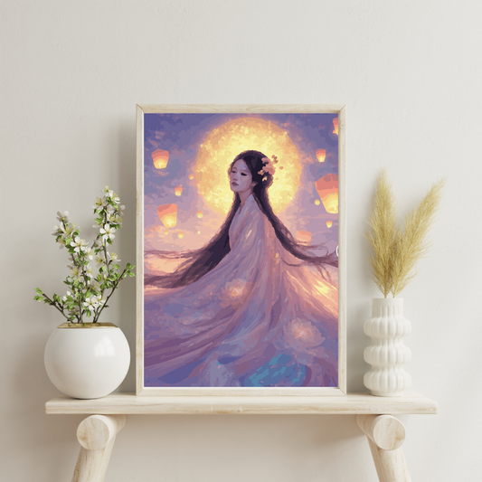 Lotus Princess: Paint-by-Number Collection (24/36/48 colors | No Frame)