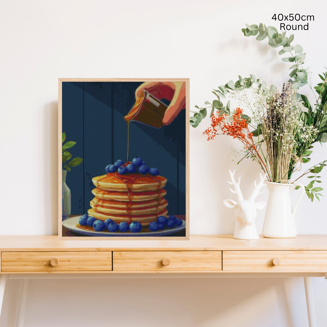 Blueberry Pancakes: Diamond Painting Collection
