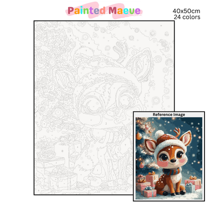 Gifts, Lights & Antlers: Paint-by-Number Christmas Collection (24/36/48 colors | No Frame)