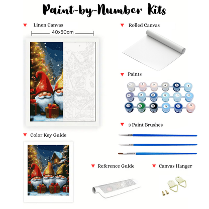 Gnome for the Holidays: Paint-by-Number Christmas Collection (24/36/48 colors | No Frame)
