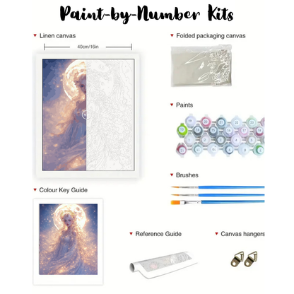 Moonlight Beauty: Paint-by-Number Collection (24/36/48 colors | No Frame)