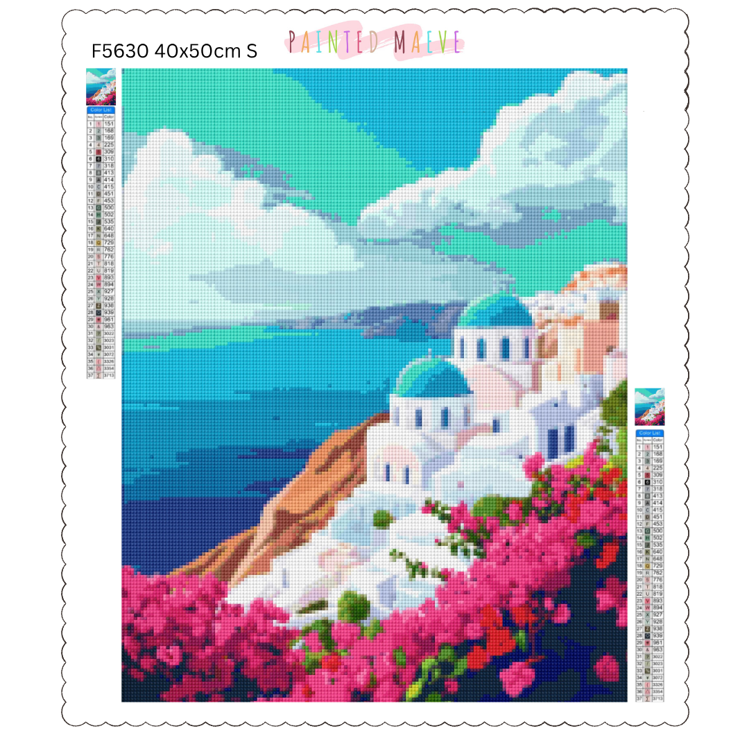 Santorini Bliss: Diamond Painting Collection