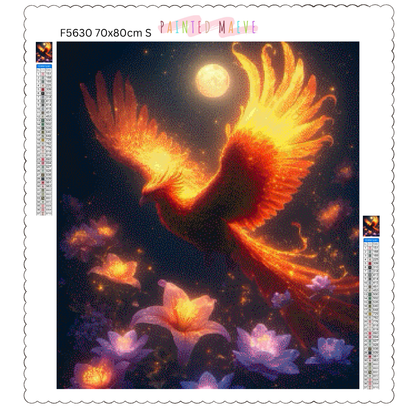 Golden Phoenix Glow: Diamond Painting Collection