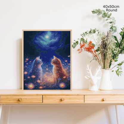 Moonlit Whiskers: Diamond Painting Collection
