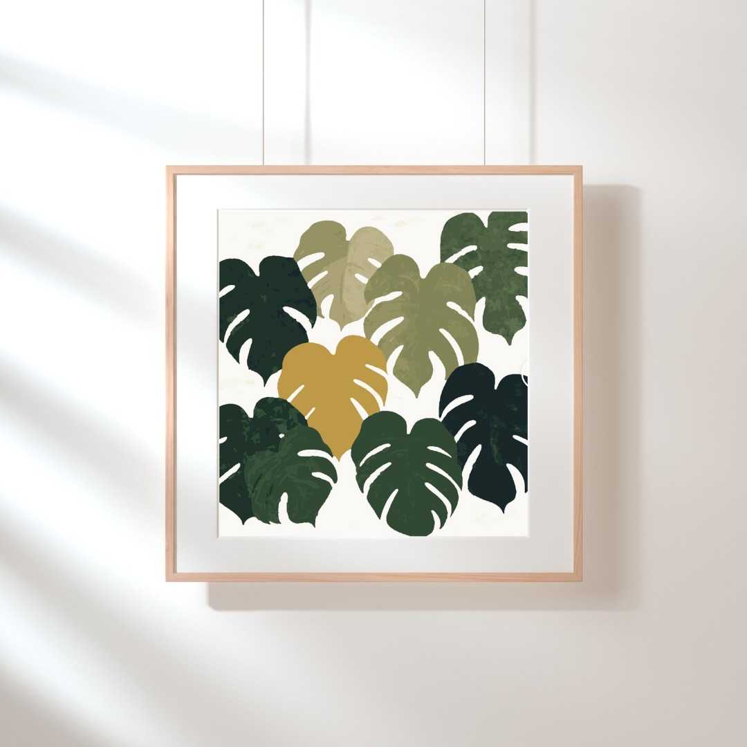 Monstera Silhouette: Paint-by-Number Mini Collection