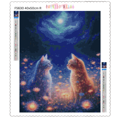 Moonlit Whiskers: Diamond Painting Collection